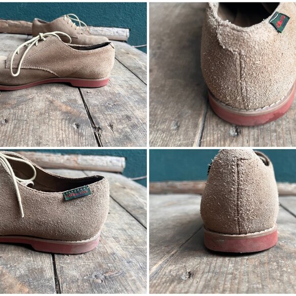 GH Bass Saddle Oxford Size Womens 10 Tan Suede Gum Sole Shoe - Picture 10 of 11